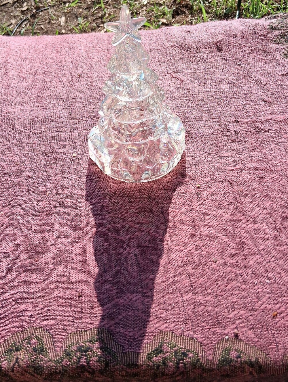 Crystal Glass Holiday Tree Decor - Clear
